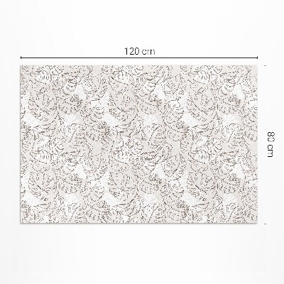 Tapis vinyle d’extérieur Feuilles de monstera boho minimalistes