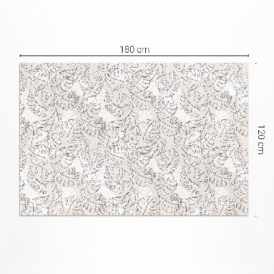 Tapis vinyle d’extérieur Feuilles de monstera boho minimalistes