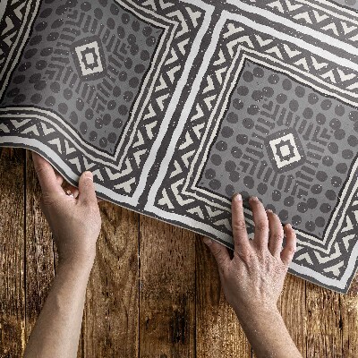 Tapis vinyle d’extérieur Carreaux à motifs anciens