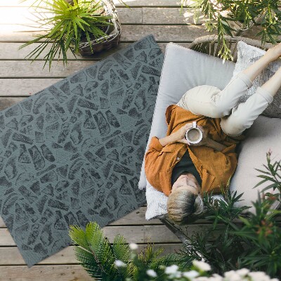 Tapis vinyle d’extérieur Motif élégant de chemin de pierre