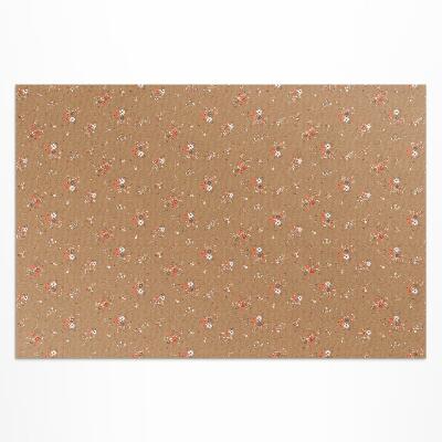 Tapis vinyle d’extérieur Petites fleurs sauvages, style bohème vintage