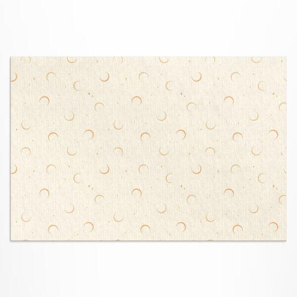 Tapis vinyle d’extérieur Espace bohème avec de petites lunes et étoiles