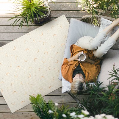 Tapis vinyle d’extérieur Espace bohème avec de petites lunes et étoiles