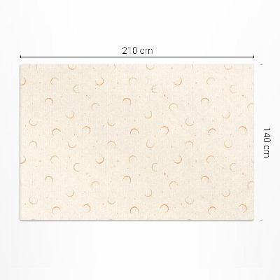 Tapis vinyle d’extérieur Espace bohème avec de petites lunes et étoiles