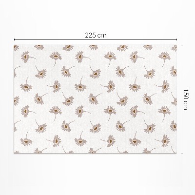 Tapis vinyle d’extérieur Délicates fleurs de marguerite bohème