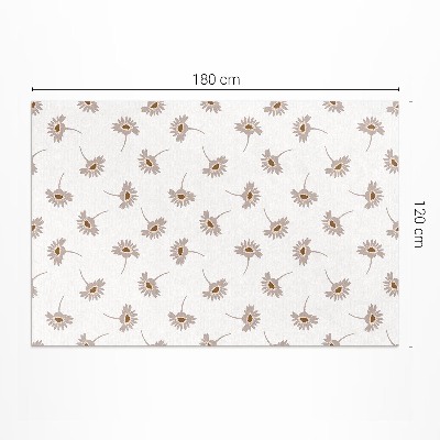 Tapis vinyle d’extérieur Délicates fleurs de marguerite bohème