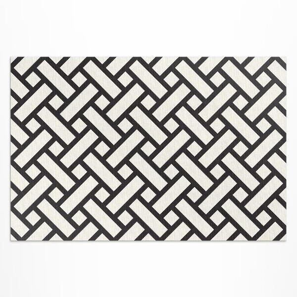 Tapis vinyle d’extérieur Illustration simple de tissage d'osier