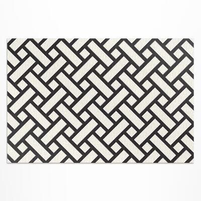 Tapis vinyle d’extérieur Illustration simple de tissage d'osier