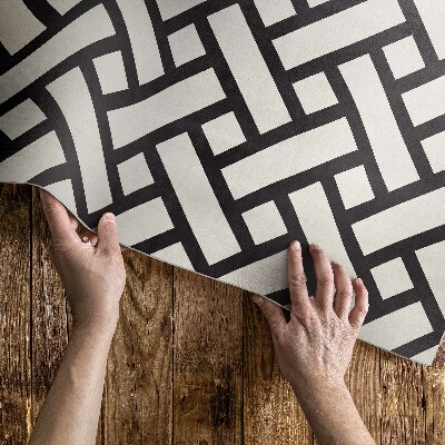 Tapis vinyle d’extérieur Illustration simple de tissage d'osier