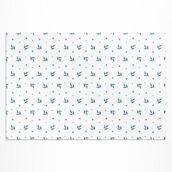 Tapis vinyle d’extérieur Aquarelle bohème à petites feuilles et points