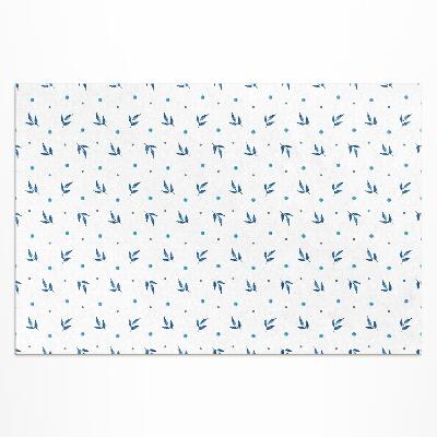 Tapis vinyle d’extérieur Aquarelle bohème à petites feuilles et points