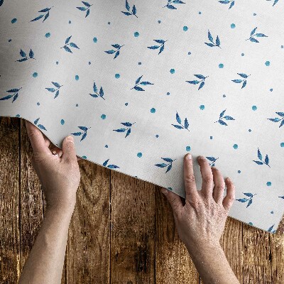 Tapis vinyle d’extérieur Aquarelle bohème à petites feuilles et points