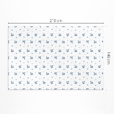 Tapis vinyle d’extérieur Aquarelle bohème à petites feuilles et points