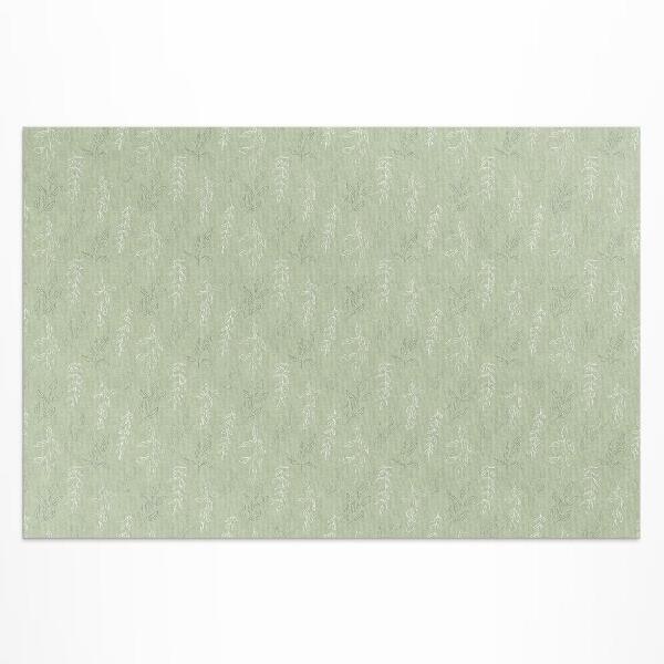 Tapis vinyle d’extérieur Brindilles de feuilles subtiles de style bohème