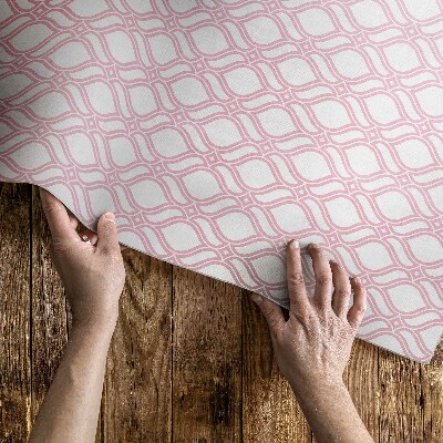 Tapis vinyle d’extérieur Petite mosaïque tressée rose poudré