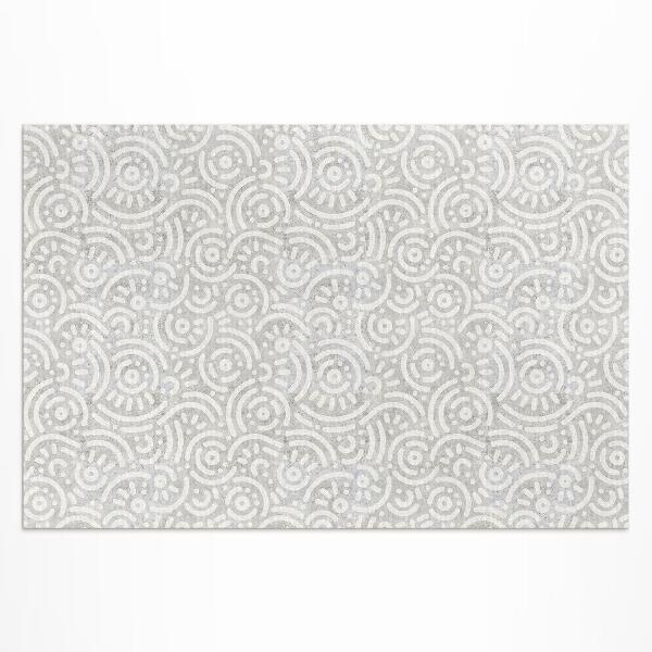 Tapis vinyle d’extérieur Formes orientales abstraites et lignes bohèmes