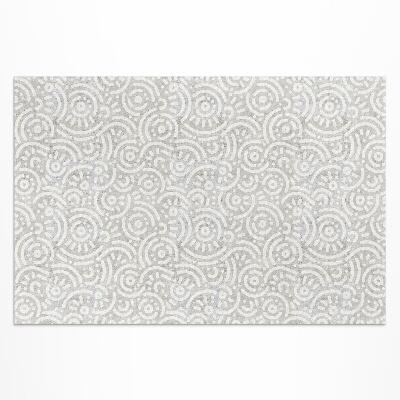 Tapis vinyle d’extérieur Formes orientales abstraites et lignes bohèmes