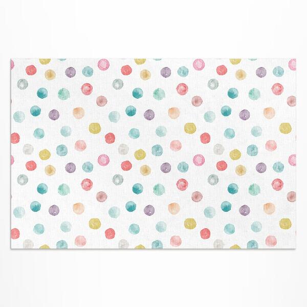Tapis vinyle d’extérieur Points peints aquarelle bohème