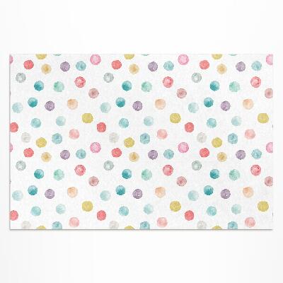Tapis vinyle d’extérieur Points peints aquarelle bohème