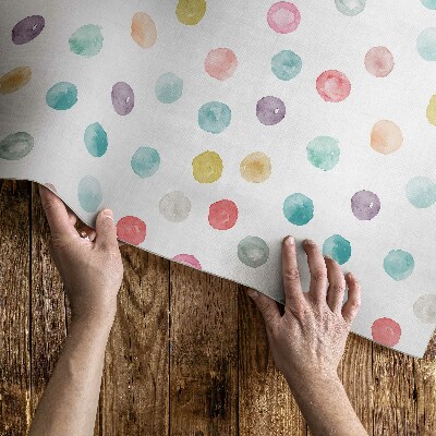 Tapis vinyle d’extérieur Points peints aquarelle bohème