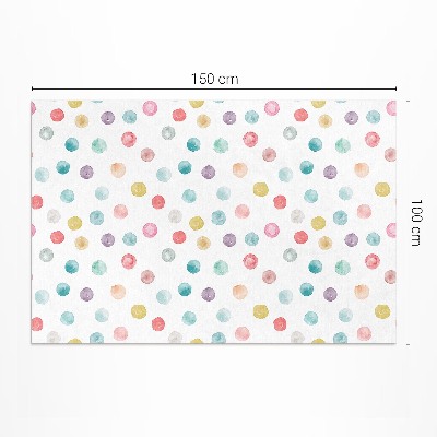 Tapis vinyle d’extérieur Points peints aquarelle bohème