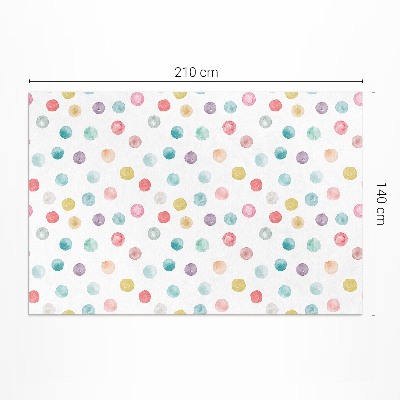 Tapis vinyle d’extérieur Points peints aquarelle bohème