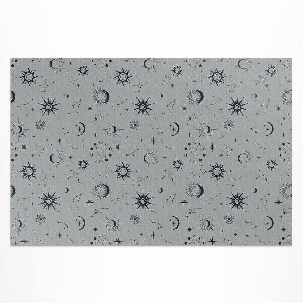 Tapis vinyle d’extérieur Lunes, soleils, étoiles, vintage