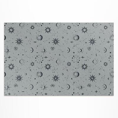 Tapis vinyle d’extérieur Lunes, soleils, étoiles, vintage