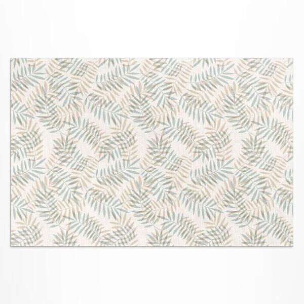 Tapis vinyle d’extérieur Motif bohème délicat de feuilles tropicales