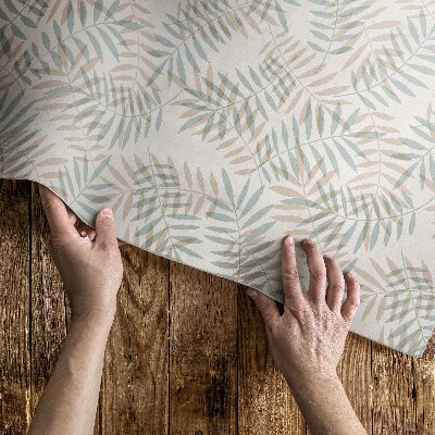 Tapis vinyle d’extérieur Motif bohème délicat de feuilles tropicales