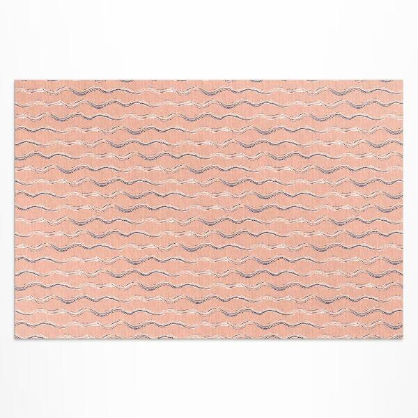 Tapis vinyle d’extérieur Ondes bohèmes aux couleurs pastel