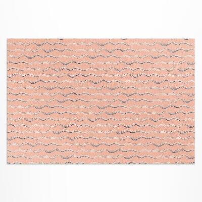 Tapis vinyle d’extérieur Ondes bohèmes aux couleurs pastel