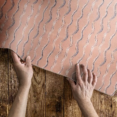 Tapis vinyle d’extérieur Ondes bohèmes aux couleurs pastel