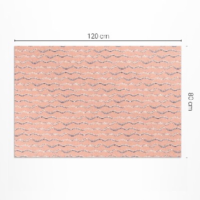 Tapis vinyle d’extérieur Ondes bohèmes aux couleurs pastel