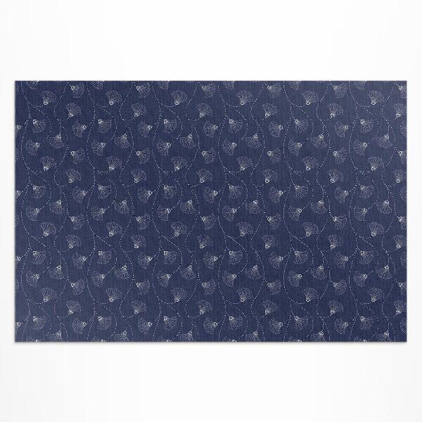 Tapis vinyle d’extérieur Feuilles de ginkgo dans un style bohème vintage