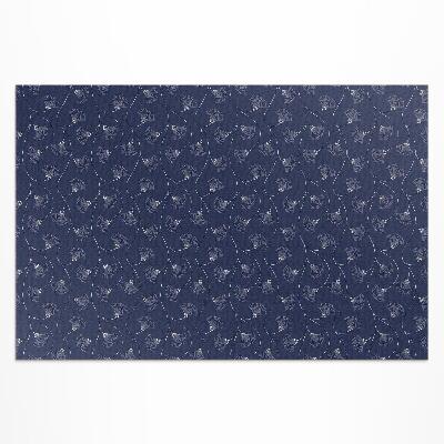 Tapis vinyle d’extérieur Feuilles de ginkgo dans un style bohème vintage