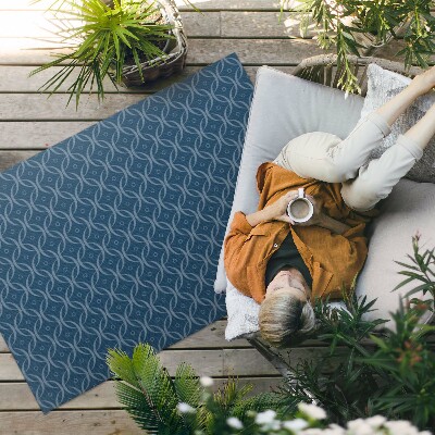 Tapis vinyle d’extérieur Chaîne régulière avec motif décoratif