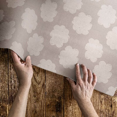 Tapis vinyle d’extérieur Nuages peints aux couleurs pastel