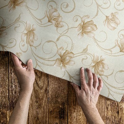 Tapis vinyle d’extérieur Belles fleurs de plantes dans un style ornemental