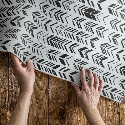 Tapis vinyle d’extérieur Motif bohème indien avec plumes et flèches