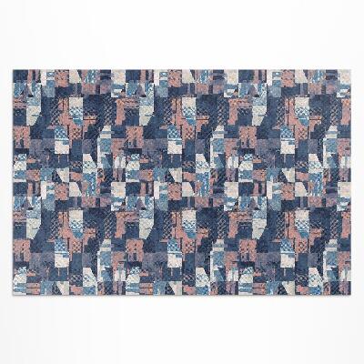 Tapis vinyle d’extérieur Mosaïque abstraite de style rétro vintage