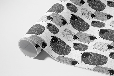 Tapis vinyle d’extérieur Mouton peint à motif régulier