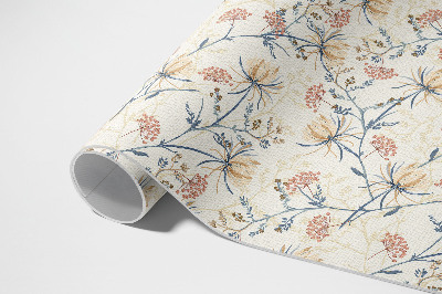 Tapis vinyle d’extérieur Motif bohème délicat de prairie fleurie