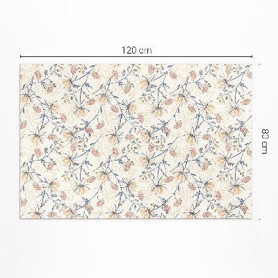 Tapis vinyle d’extérieur Motif bohème délicat de prairie fleurie