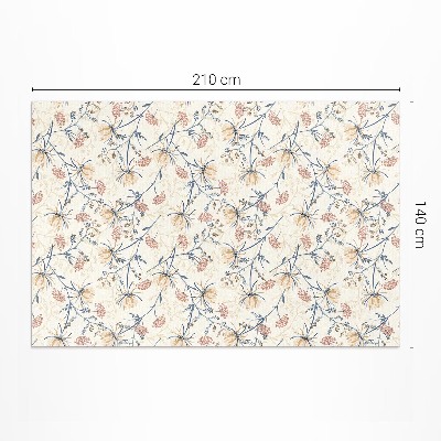 Tapis vinyle d’extérieur Motif bohème délicat de prairie fleurie