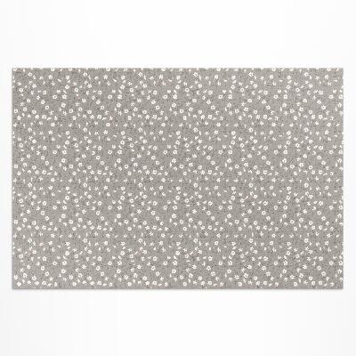 Tapis vinyle d’extérieur Motif bohème délicat de prairie de fleurs sauvages