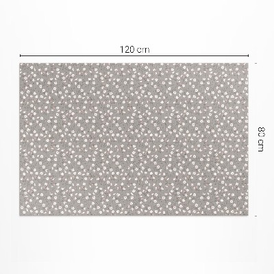 Tapis vinyle d’extérieur Motif bohème délicat de prairie de fleurs sauvages