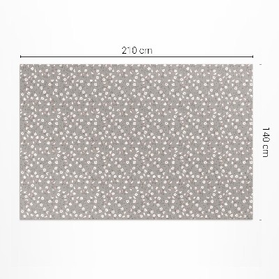 Tapis vinyle d’extérieur Motif bohème délicat de prairie de fleurs sauvages