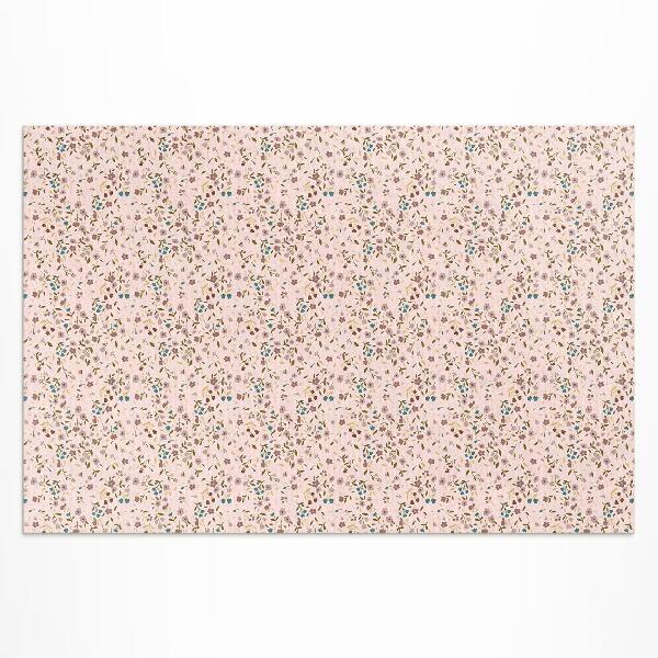 Tapis vinyle d’extérieur Petites fleurs dans une prairie, style bohème