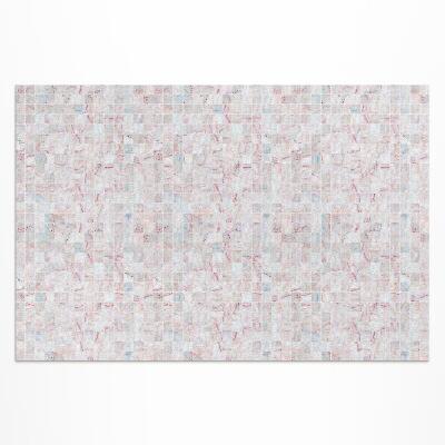 Tapis vinyle d’extérieur Petits carreaux de mosaïque en pierre